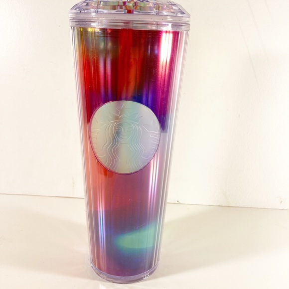 STARBUCKS RAINBOW PRIDE KALEIDOSCOPE 24 Oz Acrylic VENTI Cold Cup Tumbler 2021